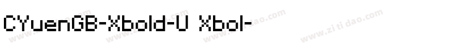 CYuenGB-Xbold-U Xbol字体转换